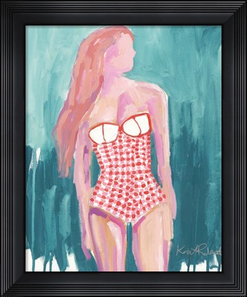 Framed Strawberry Gingham Print