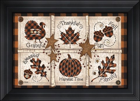 Framed Autumn Icons Print