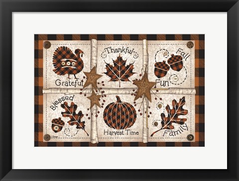 Framed Autumn Icons Print