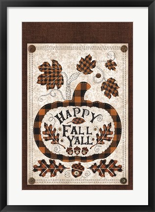 Framed Happy Fall Y&#39;all Print