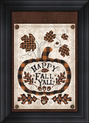 Framed Happy Fall Y&#39;all Print