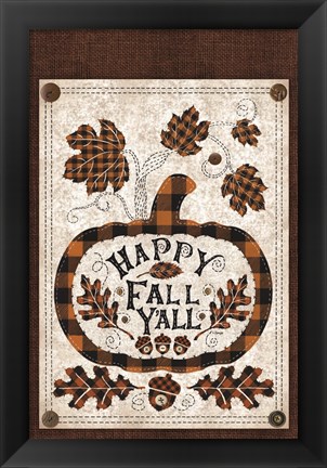 Framed Happy Fall Y&#39;all Print