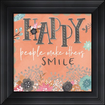 Framed Happy People Print