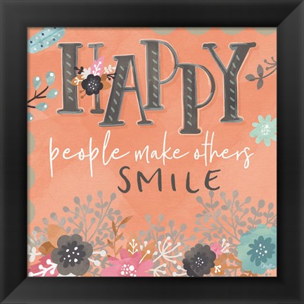 Framed Happy People Print