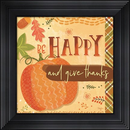 Framed Be Happy Print