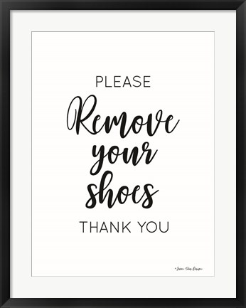 Framed Remove Your Shoes Print