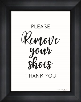 Framed Remove Your Shoes Print