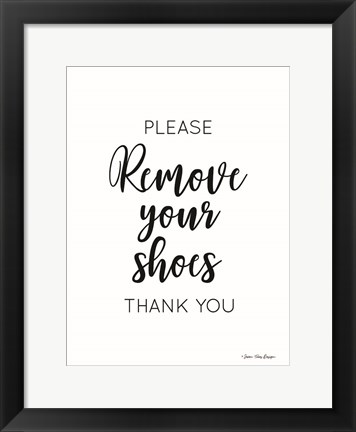 Framed Remove Your Shoes Print