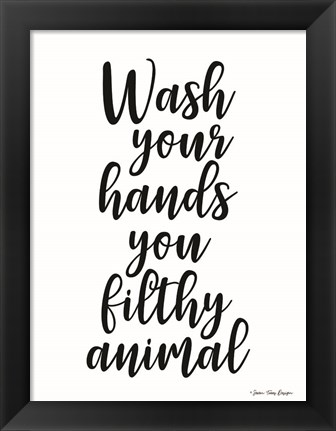 Framed Wash Your Hands Print