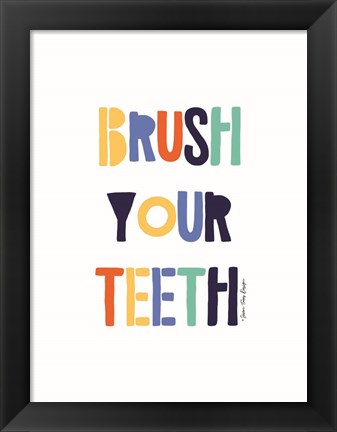 Framed Brush Your Teeth Print