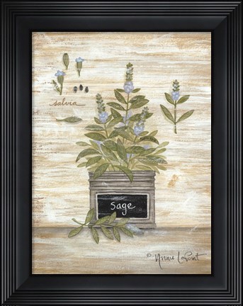 Framed Sage Botanical Print