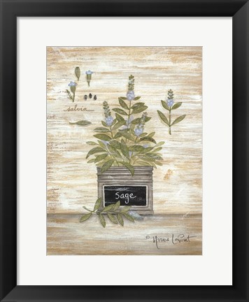 Framed Sage Botanical Print