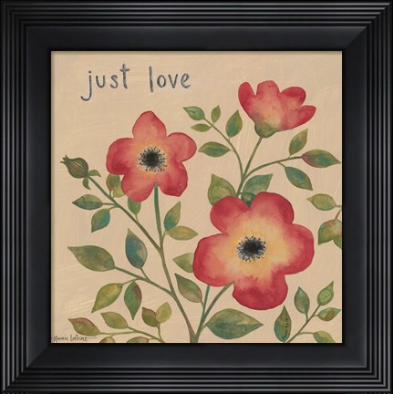 Framed Just Love Roses Print