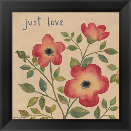 Framed Just Love Roses Print