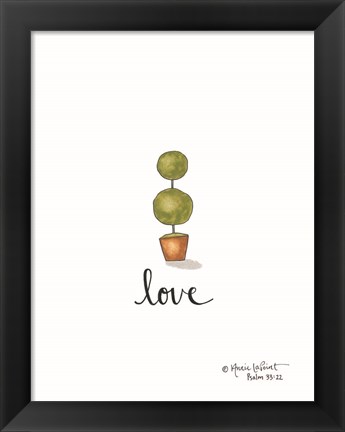 Framed Little Love Topiary Print