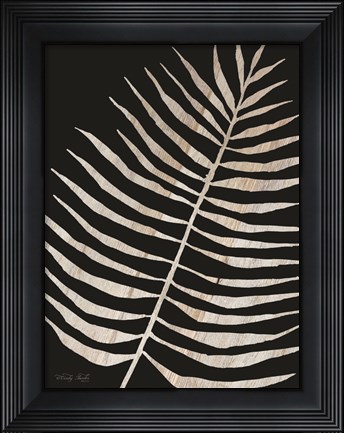 Framed Palm Frond Wood Grain I Print