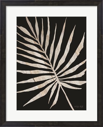 Framed Palm Frond Wood Grain IV Print