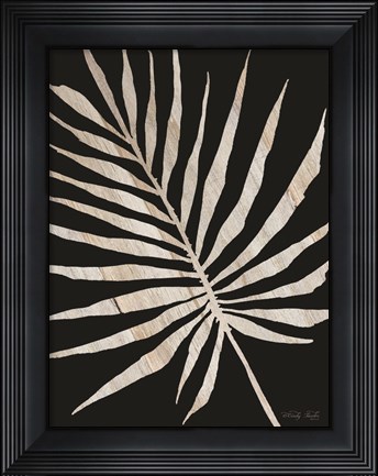 Framed Palm Frond Wood Grain IV Print