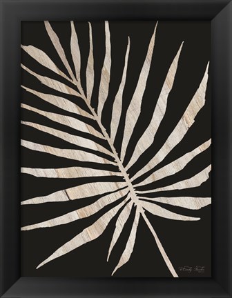 Framed Palm Frond Wood Grain IV Print