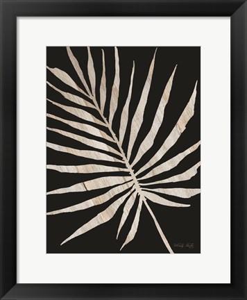 Framed Palm Frond Wood Grain IV Print