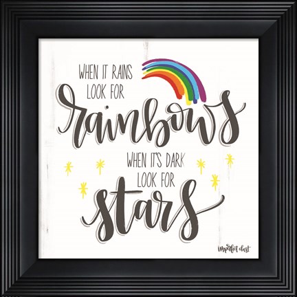 Framed Rainbows and Stars Print