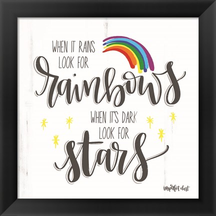 Framed Rainbows and Stars Print