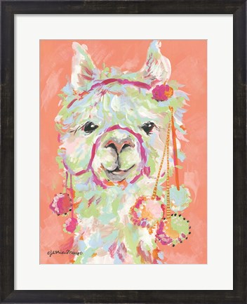Framed Llama Love Print