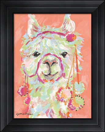Framed Llama Love Print