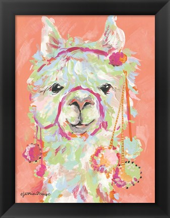 Framed Llama Love Print