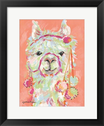 Framed Llama Love Print