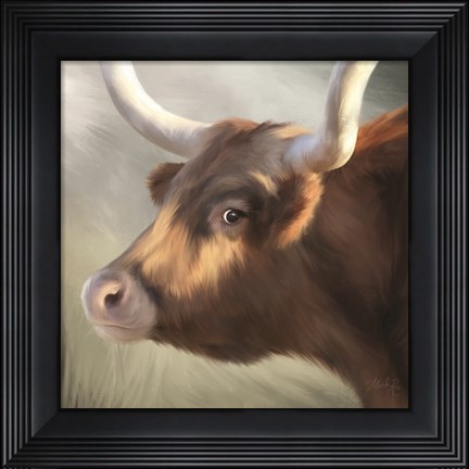 Framed Phoenix Longhorn Print