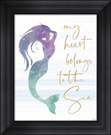Framed My Heart Belongs to the Sea Print