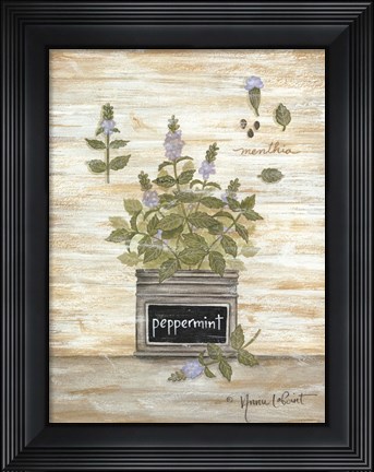 Framed Peppermint Botanical Print