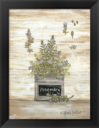 Framed Rosemary Botanical Print