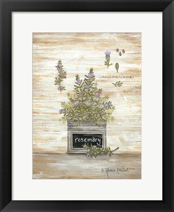 Framed Rosemary Botanical Print