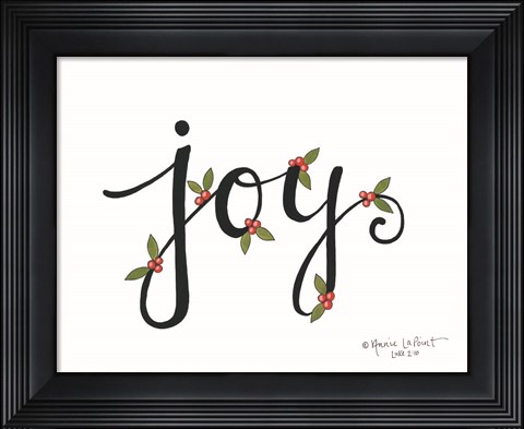 Framed Joy with Berries Print