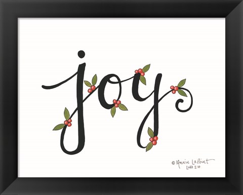 Framed Joy with Berries Print