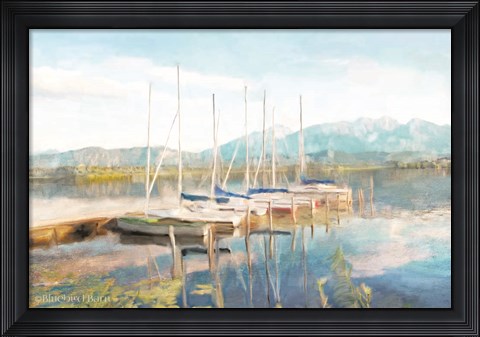Framed Blue Sky Fishing Day Print