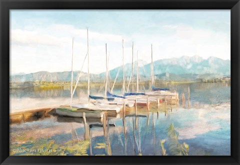 Framed Blue Sky Fishing Day Print