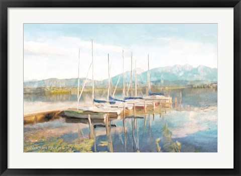 Framed Blue Sky Fishing Day Print