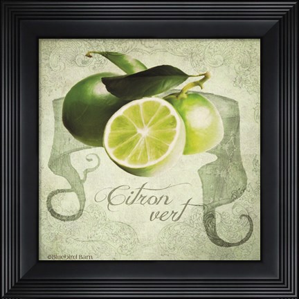 Framed Vintage Limes Citron Print
