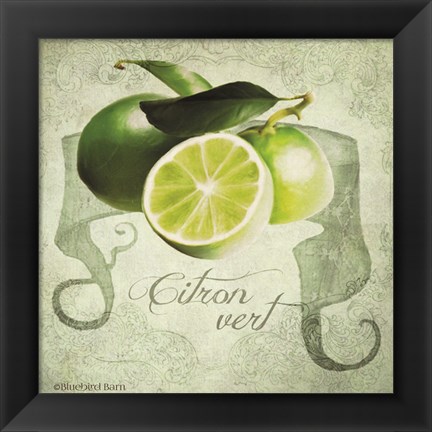 Framed Vintage Limes Citron Print