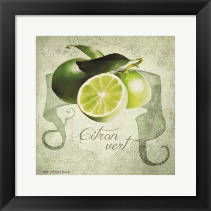 Framed Vintage Limes Citron Print