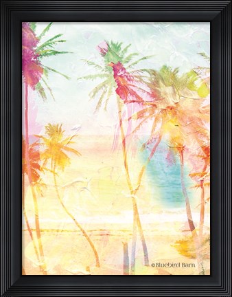 Framed Bright Summer Palm Group I Print