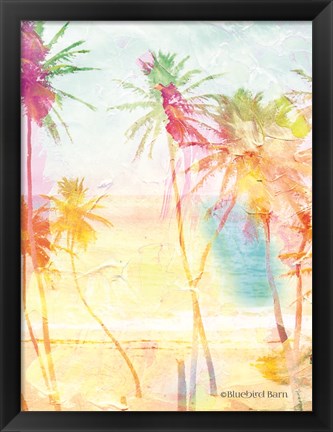 Framed Bright Summer Palm Group I Print