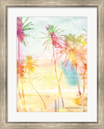 Framed Bright Summer Palm Group I Print