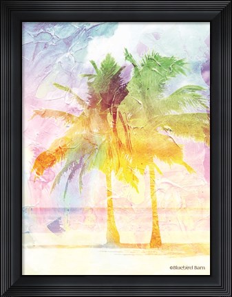 Framed Bright Summer Palm Group II Print
