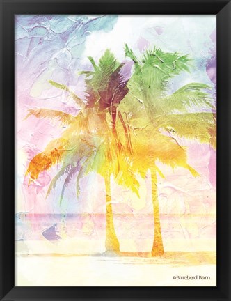 Framed Bright Summer Palm Group II Print