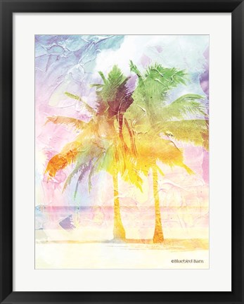 Framed Bright Summer Palm Group II Print