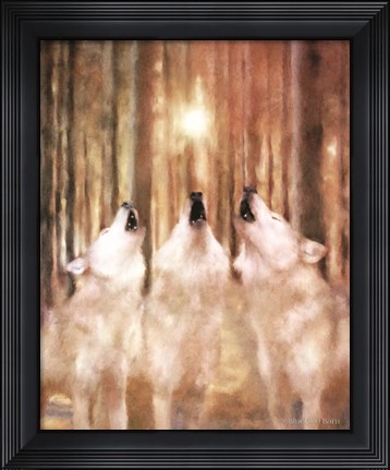 Framed Three Wolf Howl Print